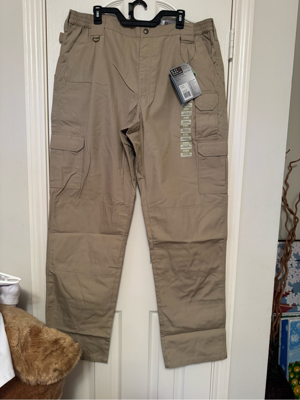 5.11 Tactical Men’s Tan Cargo Pants with Utility Pockets